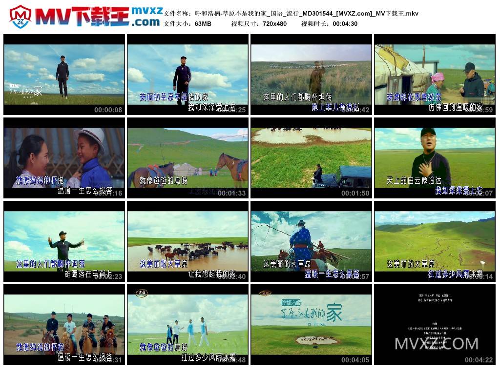 呼和浩楠-草原不是我的家_国语_流行_MD301544
